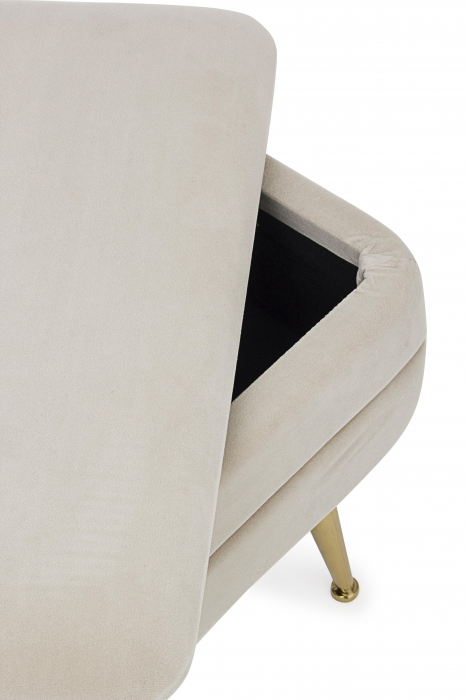 Bancheta Pavlina, Otel/Poliester, Bej, 50x34.5x42 cm [4]