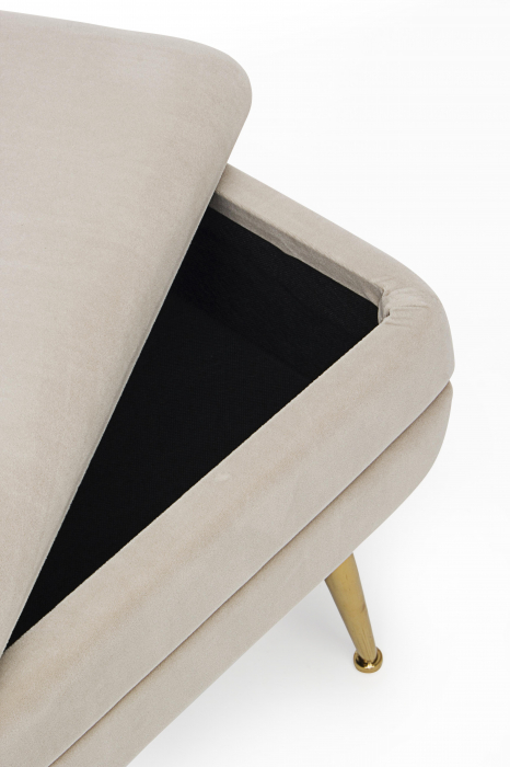 Bancheta Pavlina, Otel/Poliester, Bej, 79.5x37.5x42 cm [4]
