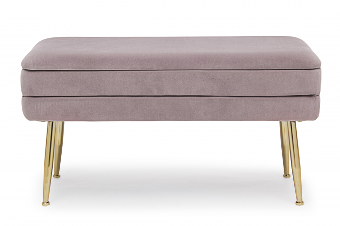 Bancheta Pavlina, Otel/Poliester, Roz, 79.5x37..5x42 cm [5]