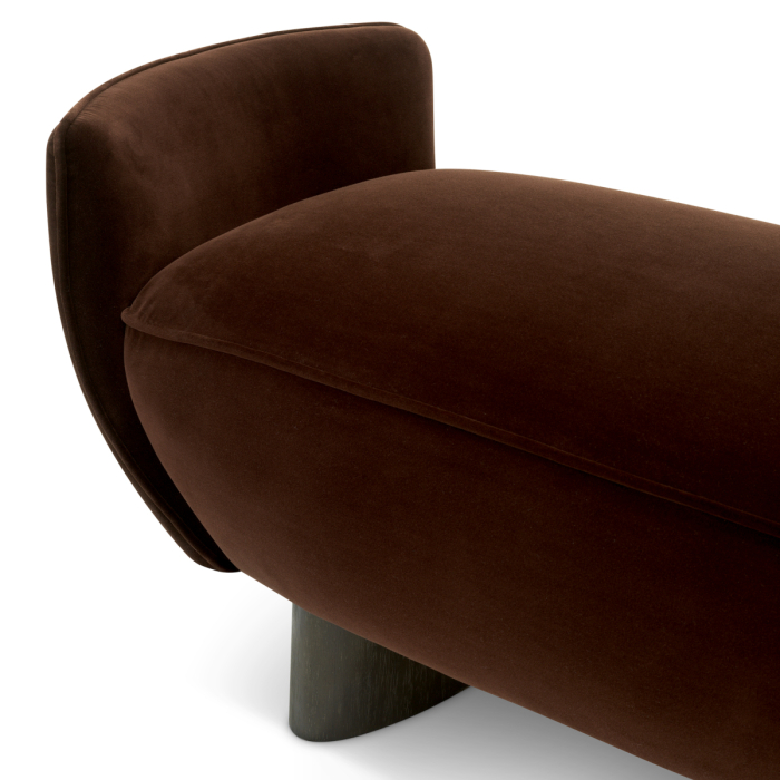 Bancheta Stirling Sonoma catifea maro |W. 151 | D. 57 | H. 53 | SW. 121 | SH. 46.5 cm [5]