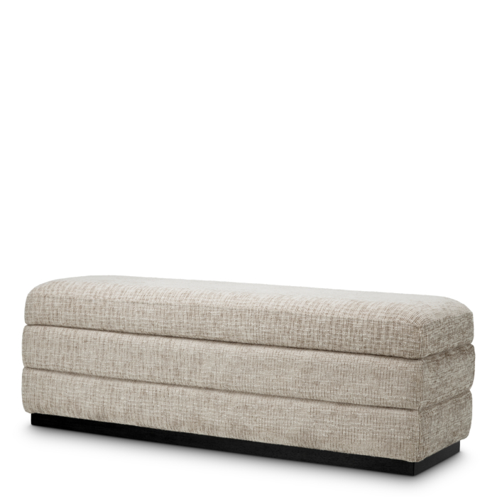 Bancheta Valmont creststone finisaj bej abanos |W. 141.5 | D. 47 | H. 49 cm  [1]