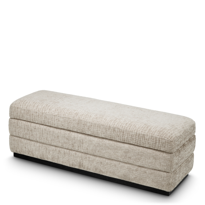 Bancheta Valmont creststone finisaj bej abanos |W. 141.5 | D. 47 | H. 49 cm  [3]