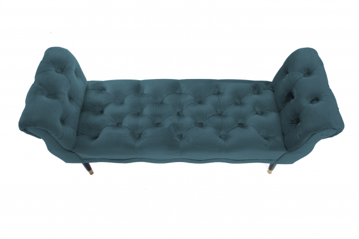 Bancheta Viana, albastru verzui, 120x38x60 cm [5]