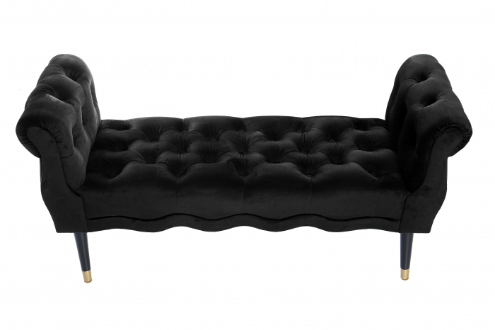Bancheta Viana, negru, 120x38x60 cm [2]