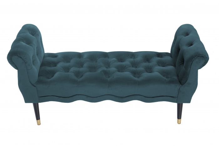 Bancheta Viana, albastru verzui, 120x38x60 cm [2]