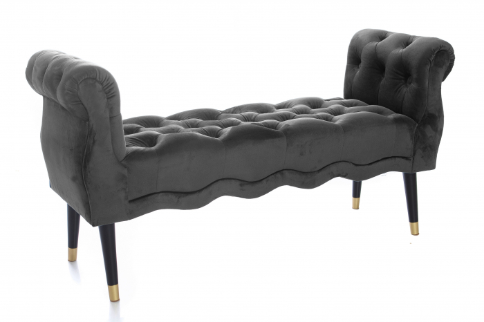 Bancheta Viana, gri inchis 120x38x60 cm [3]