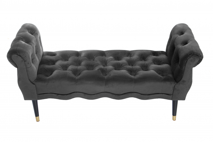 Bancheta Viana, gri inchis 120x38x60 cm [2]