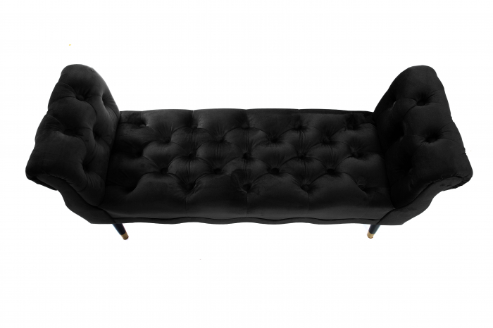 Bancheta Viana, negru, 120x38x60 cm [5]