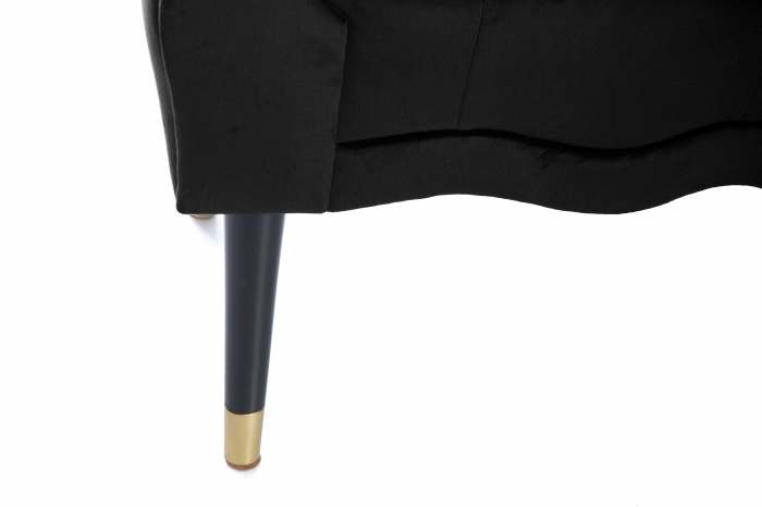 Bancheta Viana, negru, 120x38x60 cm [6]