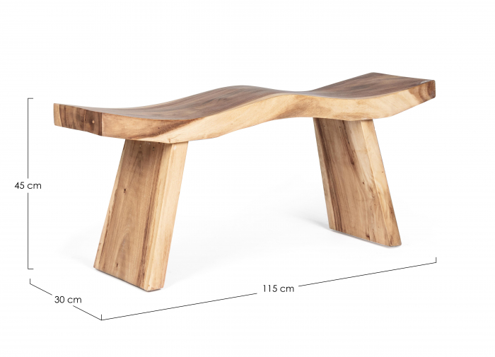 Bancheta Welle, Lemn, Maro, 115x30x45 cm [5]