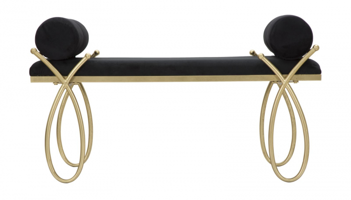 Bancheta RIBBON negru (cm) 112,5X49X53 [4]