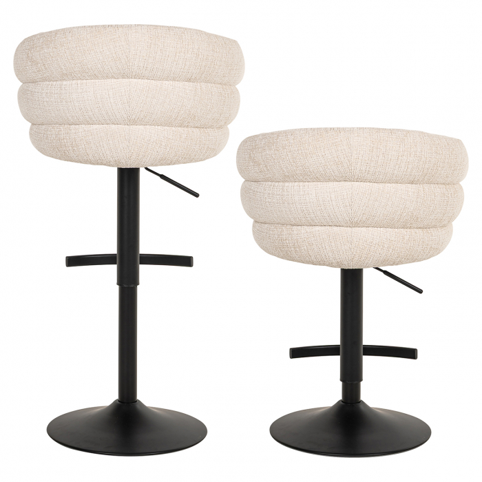 Scaun Bar/Counter, Nikki, pivotant, ignifug (Niagara 902 beige Chenille) [3]