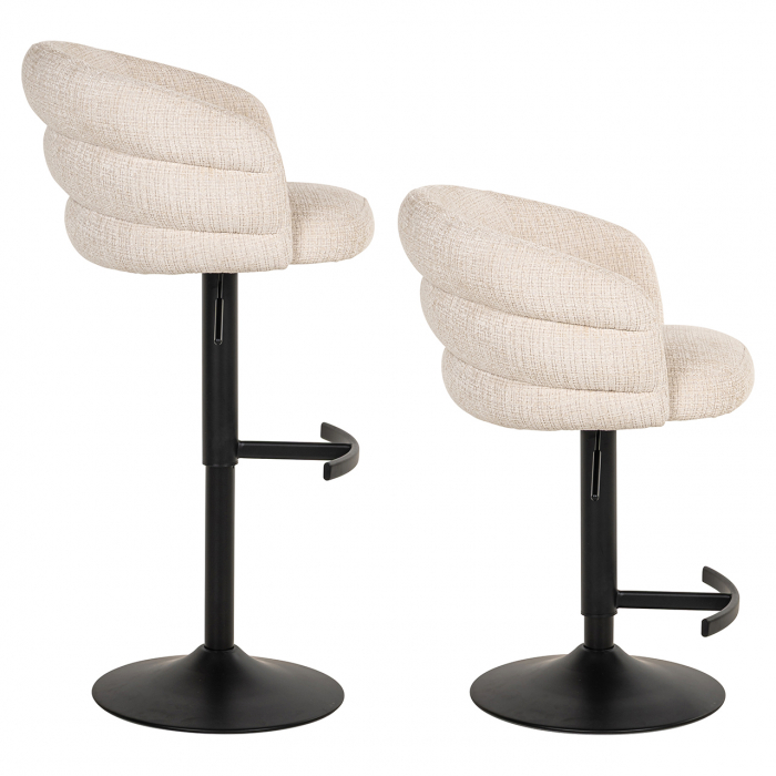 Scaun Bar/Counter, Nikki, pivotant, ignifug (Niagara 902 beige Chenille) [2]