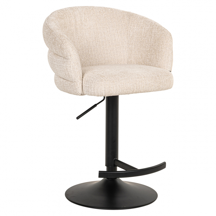 Scaun Bar/Counter, Nikki, pivotant, ignifug (Niagara 902 beige Chenille) [10]