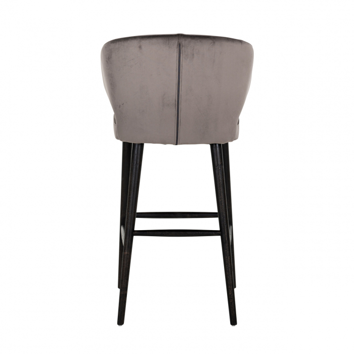 Scaun de bar  Indigo gri  catifelat [3]