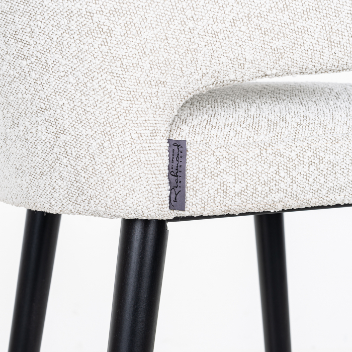 Scaun de bar  Indigo alb  bouclé [6]