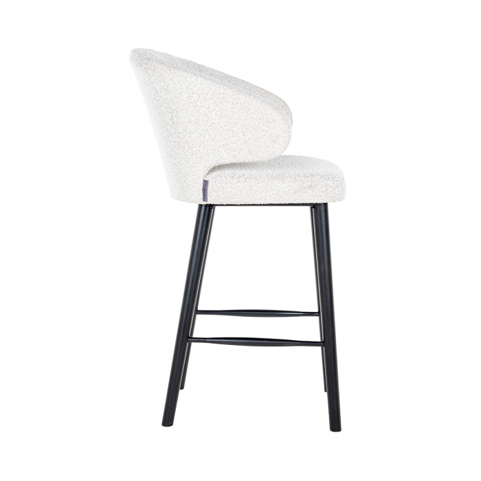 Scaun de bar  Indigo alb  bouclé [2]