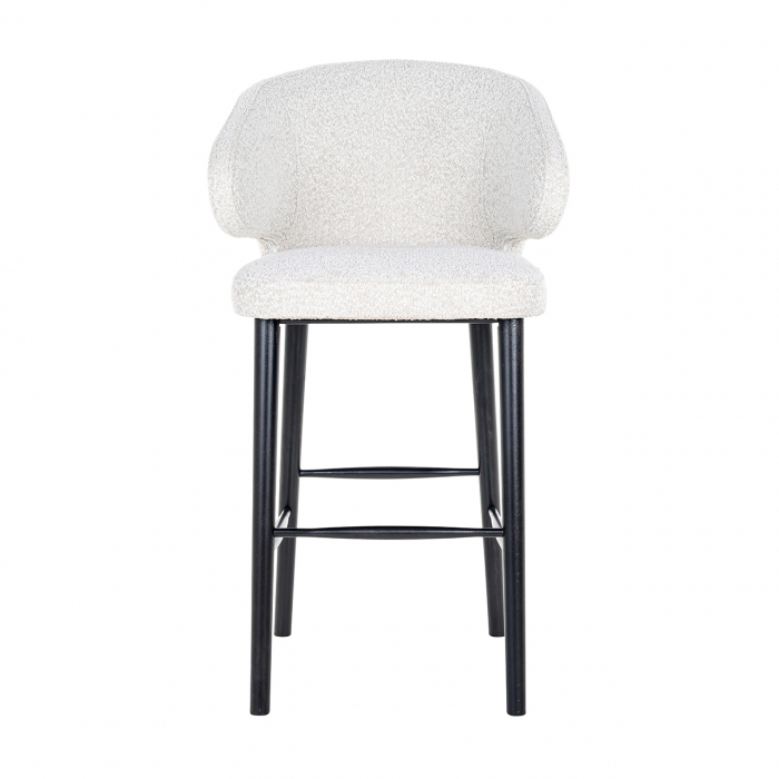 Scaun de bar  Indigo alb  bouclé [4]