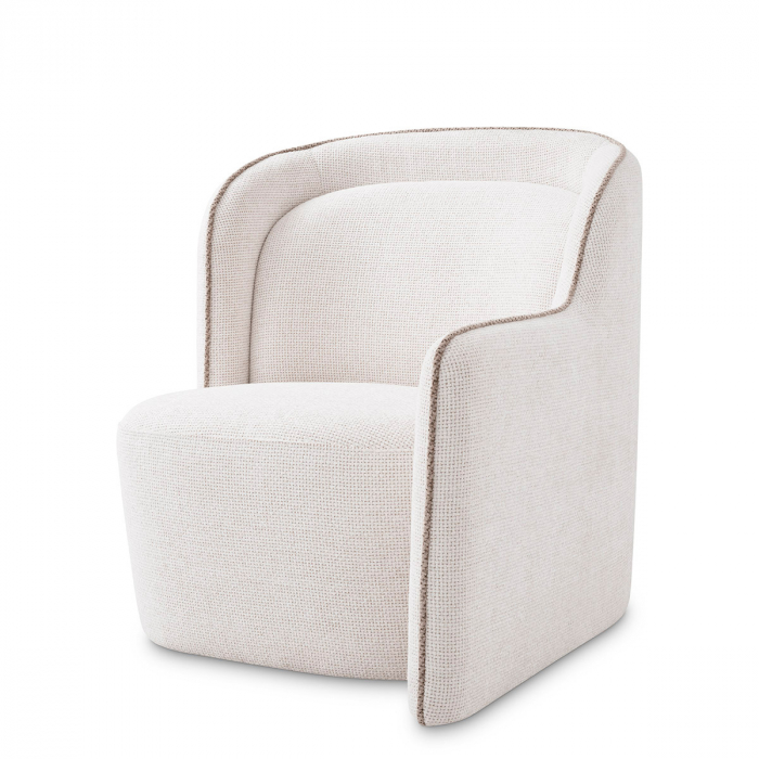Bariera Fotoliu,ului Dreapta Lyssa off-white, Dims: W. 77 | D. 100 | H. 82.5 | SD. 59 | SH. 39.5 | AH. 56  (CM) [1]