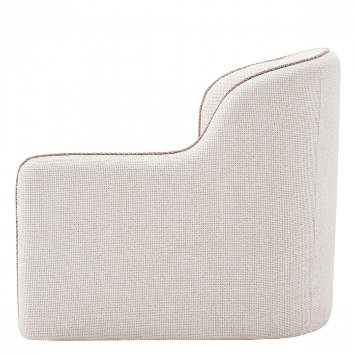 Bariera Fotoliu,ului Dreapta Lyssa off-white, Dims: W. 77 | D. 100 | H. 82.5 | SD. 59 | SH. 39.5 | AH. 56  (CM) [4]