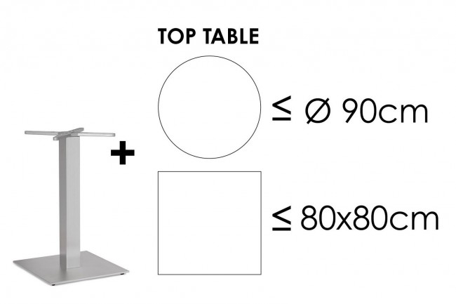 Baza de masa Vesta Aluminiu, 72 Cm H [5]