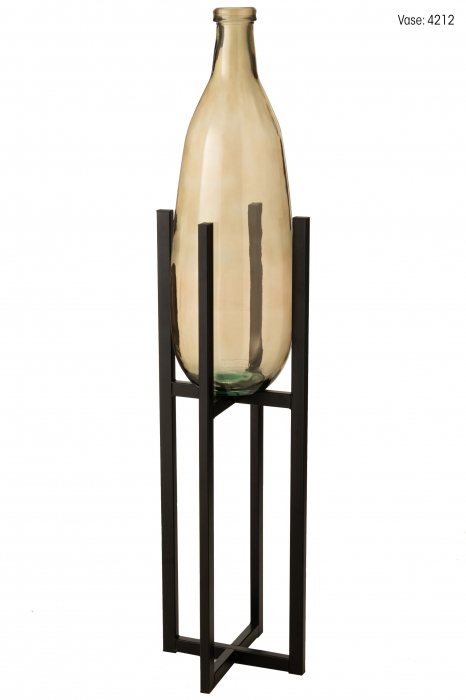 Baza ghiveci, Metal, Negru, 31.8x31.8x95.2 cm [3]