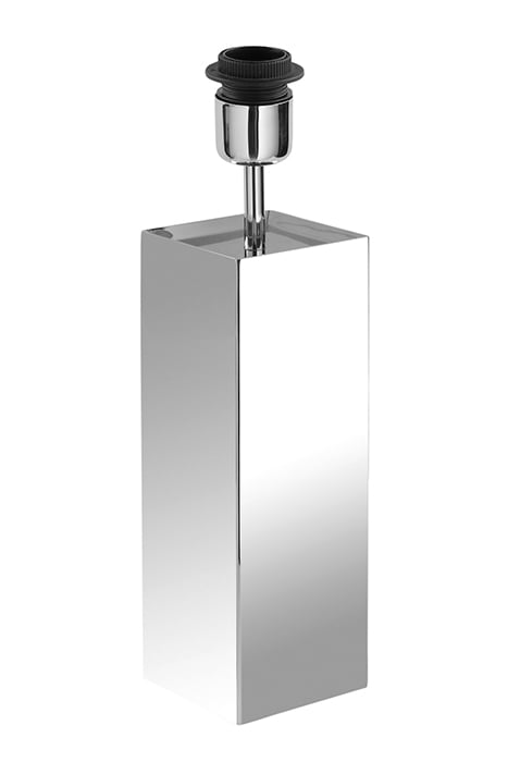 Baza lampa de masa Home, Otel inoxidabil lustruit, Argintiu, 10x40x10 cm