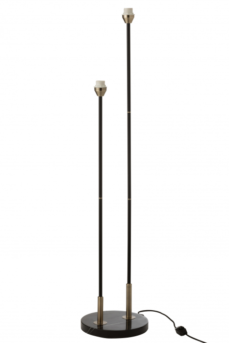 Baza lampadar Bollie, Metal, Negru, 30x30x140 cm