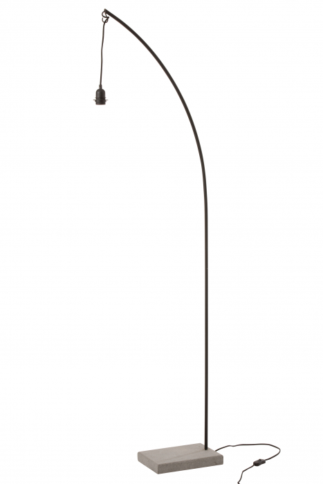Baza lampadar Foot, Lemn, Negru, 44.5x20.5x184 cm