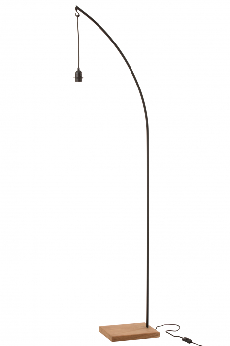 Baza lampadar Lamp, Lemn, Negru, 44.5x20.5x184 cm