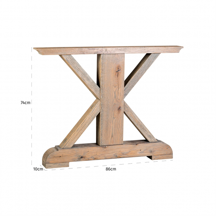 Baza masa Cross, Lemn, Maro, 75x86x10 cm