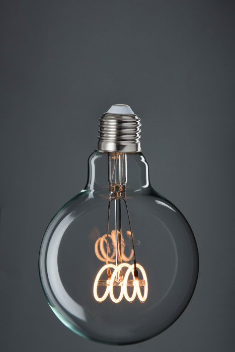 Bec E27, Sticla, Transparent, 10x10x14 cm [3]