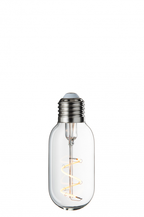 Bec E27, Sticla, Transparent, 4.5x4.5x11.5 cm [2]
