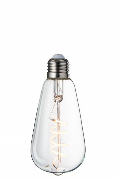 Bec E27, Sticla, Transparent, 6.5x6.5x14.5 cm [2]