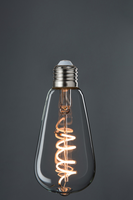 Bec E27, Sticla, Transparent, 6.5x6.5x14.5 cm [3]