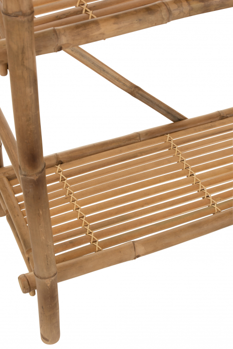 Biblioteca Bamboo, Fibre naturale, Maro, 160x40x195 cm [6]