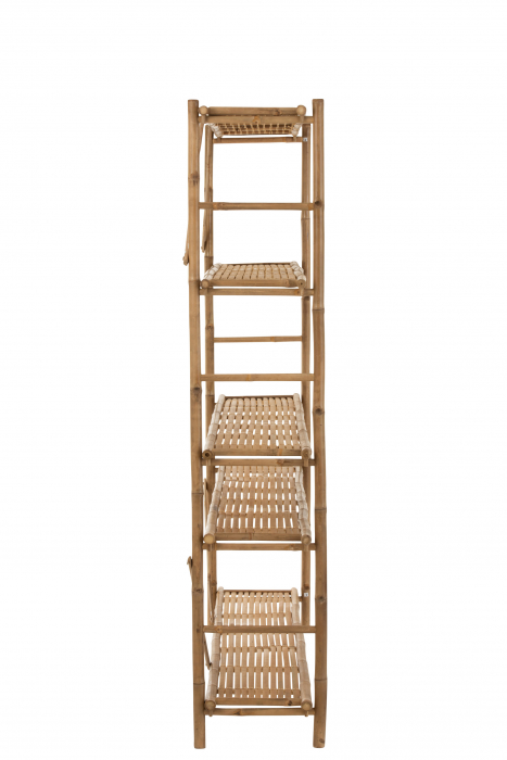 Biblioteca Bamboo, Fibre naturale, Maro, 160x40x195 cm [3]
