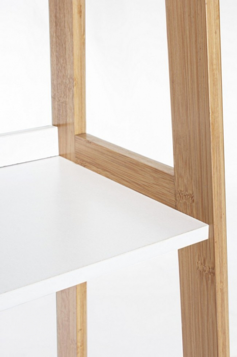 Biblioteca BROOKLYN, lemn, alb, 62.5x40x180cm [5]
