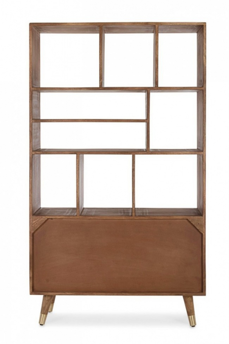 Biblioteca Dhaval, Lemn, Natural, 100x40x175 [4]