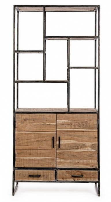 Biblioteca Elmer, Lemn, Natural, 90x40x200 [3]
