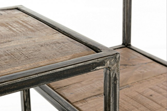 Biblioteca Elmer, Metal, Negru, 70x35x170 [4]