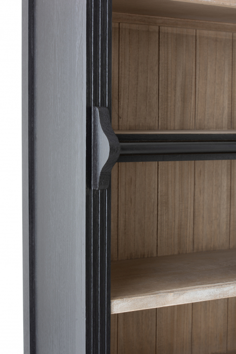Biblioteca, Lemn, Negru, 200x41x232.5 cm [6]