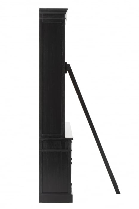Biblioteca, Lemn, Negru, 200x41x232.5 cm [3]