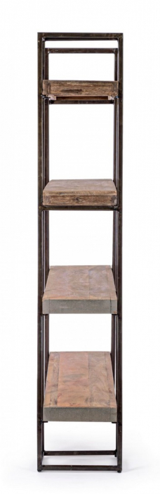 Biblioteca Manchester, Metal, Negru, 150x35x180 [4]