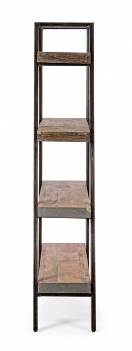 Biblioteca Manchester, Metal, Negru, 150x35x180 [5]