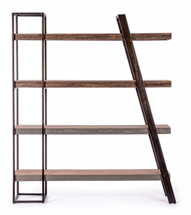 Biblioteca Manchester, Metal, Negru, 150x35x180 [3]