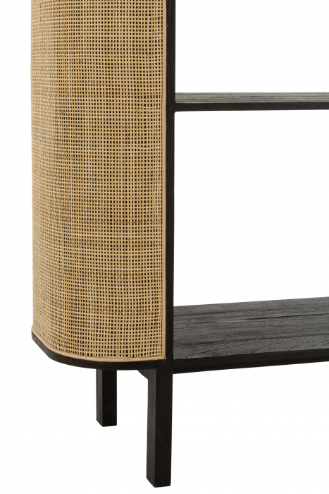 Biblioteca Molly , Lemn, Negru, 100x40x190 cm [4]
