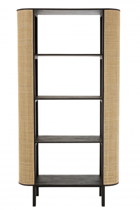 Biblioteca Molly , Lemn, Negru, 100x40x190 cm [2]