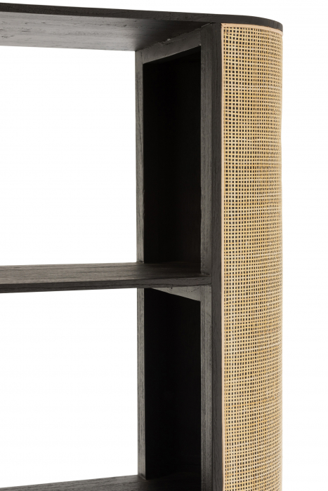 Biblioteca Molly , Lemn, Negru, 100x40x190 cm [6]