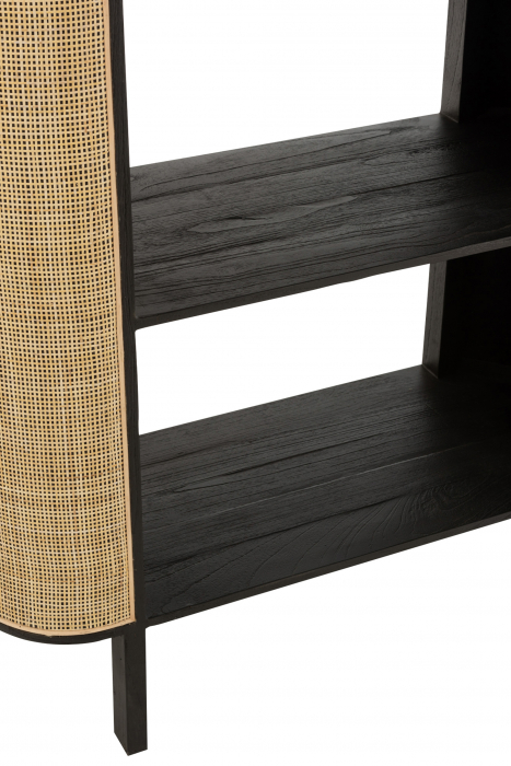 Biblioteca Molly , Lemn, Negru, 100x40x190 cm [5]